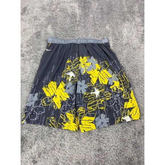 Vtg Nike Board Shorts Mens Extra Large Yellow Floral Diverge Swim Trunks 2000s - Picture 2 of 10